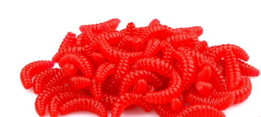 Red Artificial Maggots Pack Of 50